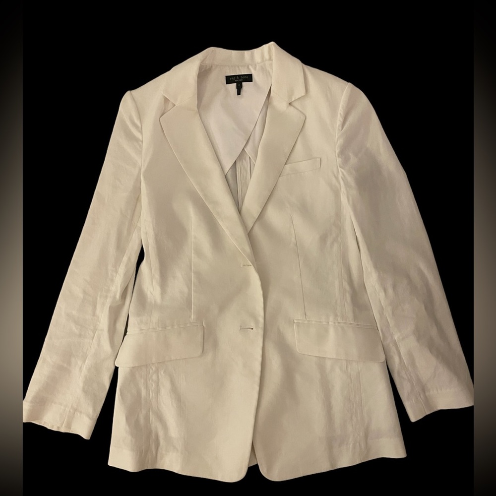rag & bone White Blazer- size 2- Timeless, Chic- STUNNING! In EUC